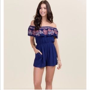 Francesca’s Embroidered Romper